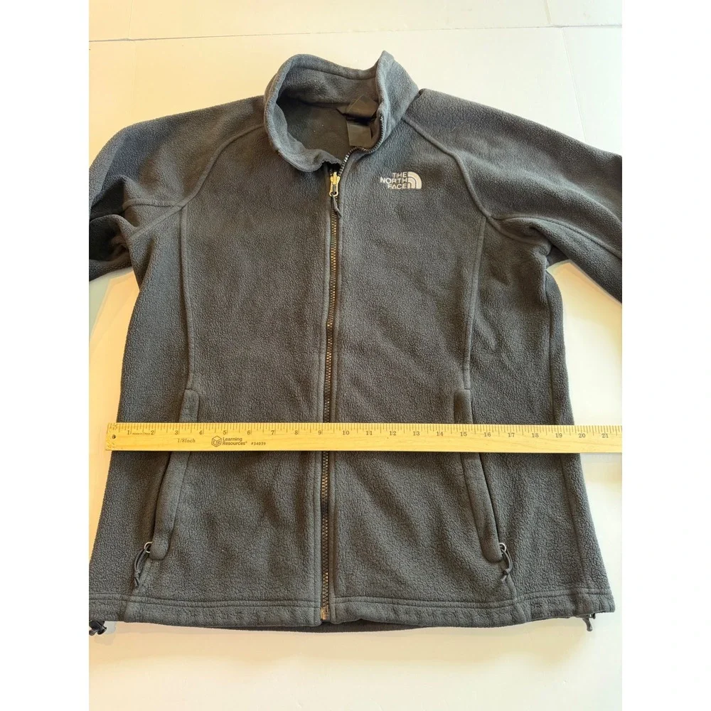 The North Face Mens Gray Full Zip TKA 100 Fleece Jacket Mock Neck Large